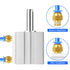 TAILONZ PNEUMATIC 50mm Bore 25mm Stroke Small Thin Cylinder Aluminum Air Cylinder SDA50-25