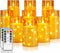 Homemory 9 Pcs Flameless Candles with Embedded Star String Fairy Lights, Battery