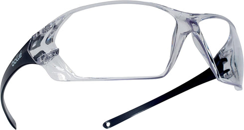 Boll Safety 253-PR-40057 Prism Safety Eyewear with Shiny Black Rimless Frame and Clear Anti-Scratch/Anti-Fog Lens