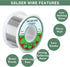 SYOKO 60/40 1.0mm 50g Tin Lead Rosin Core Solder Wire for Electrical Soldering, 1.8% Solder Flux
