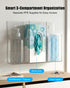 JVWKPU 3-Compartment Triple Hygiene Dispenser Station, Clear Acrylic PPE Organizer for Masks, Gloves & Hand Sanitizer