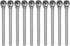10pcs Carbide Rotary Burrs, 1/8" (3mm) Shank, 1/4" (6mm) Head for Metal Wood Polishing