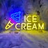 15.7"" 7.8"" Ice Cream Neon Sign Ice Cream Light Ice Cream Signs for Business, Ice Cream Bar Sign Decor for Drinking