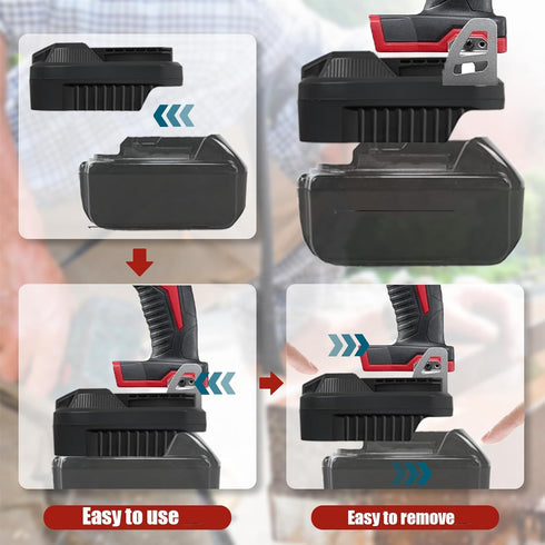 Makita to Milwaukee Battery Adapter, Compatible with Makita 18V Lithium Battery to Replace Milwaukee 18V Tools