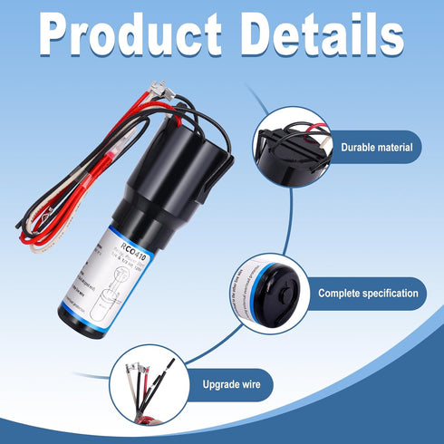 Wadoy RCO410 3 in 1 Compressor Hard Start Capacitor Kit for Refrigerators & Freezers 1/4-1/3 H.P.