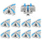 DIANN 10pcs T-Tap Lever Wire Connectors Kit 3 Way Electrical Wire Splitter Push-in