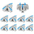 DIANN 10pcs T-Tap Lever Wire Connectors Kit 3 Way Electrical Wire Splitter Push-in