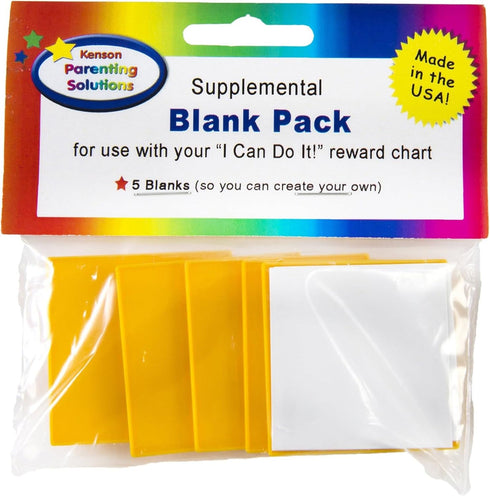 Kenson Kids I Can Do It Reward Chart, Blank Supplement Pack, 5 Piece