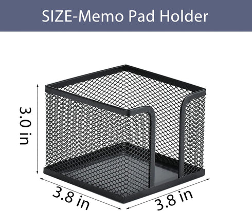 Pen Holder Desktop Pencil Organizer, Metal Mesh Pen Cup, Paper Clip Holder, 3 Pieces Set for Desk