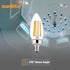 40272 B11 Bulb, 7.5 (60 810 E12 Dimmable, 20 90 5000K 6 Pack Sunlite LED Edison Torpedo Tip Chandelier Light Watts W