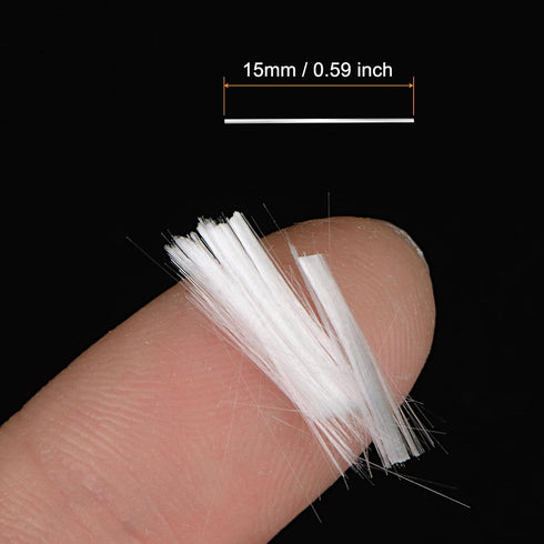 uxcell Chopped Fiberglass Strands, 15mm Length Anti-Cracking Glass Fibers for Cement Mix, 1LB