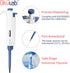 Single-Channel Micropipette, 50-200µl, Manual Adjustable Mechanical Pipette, High-Accurate, Variable Volume,