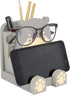 I'm Wood Multipurpose Eyeglass Phone Pen & Pencil Holder Stand, Stationery Desk Box Organizer, Home Office Decor "Dream