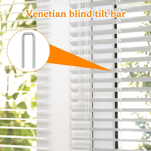 Fibraze 80 PCS Plantation Shutter Repair Kit Plantation Shutter Pins Parts Silver Missing Metal Indoor Louver Staples