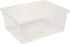 Storex 5-Pack Letter Size Deep Storage Tray – Unbreakable Clear Organizer Bin for Classroom, Office, Home