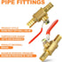GASHER 3PCS 3/8 Inch Heavy Duty Brass Ball Valve Hose Barb with 180 Degree Operation Handle