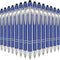 Zonon 38 Pieces Rubberized Ballpoint Pen with Stylus Tip, Stylish Metal Cap, Soft Grip, Black Ink (Dark Blue)