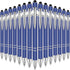 Zonon 38 Pieces Rubberized Ballpoint Pen with Stylus Tip, Stylish Metal Cap, Soft Grip, Black Ink (Dark Blue)