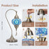 Yarra-Decor Turkish Moroccan Mosaic Table Lamp, Handmade Swan Neck Tiffany Glass Bedside Lamp, 19" (Blue2)