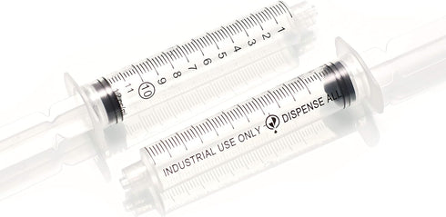 Mini Industrial Syringe Pack, 10ml Luer Lock Syringes with Blunt Needles for Precision Crafting & Repairs