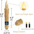 2pcs 6inch Vigils(LW2P-WH) Magical Candlesticks Flameless Taper Candle, White LED Tapered Candles Remote Dipped Candle