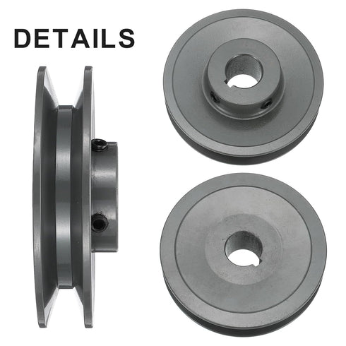 uxcell AK41-3/4 V-Belt Sheave, 3/4"Bore 3.95"OD Single Groove Web Sheave, Cast Iron for Belt Section