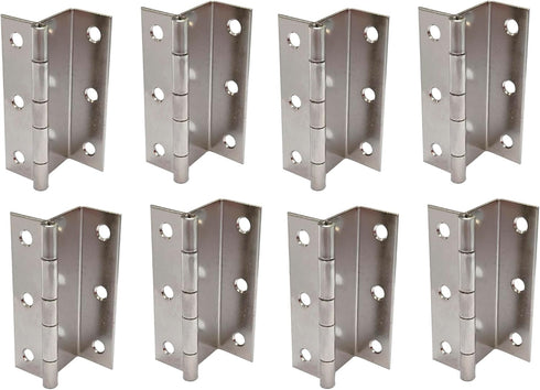 QCAA Three Fold Shutter Hinge, Half Surface for Shutter, Cabinet, Furniture, 2-1/2"