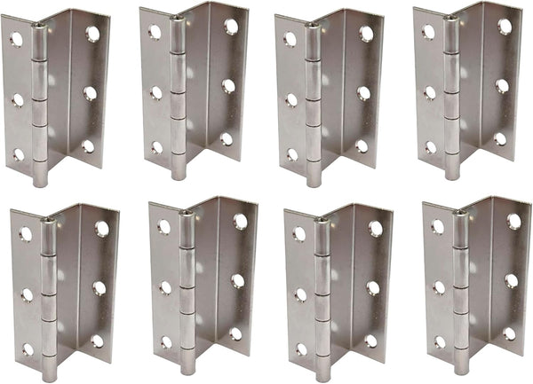 QCAA Three Fold Shutter Hinge, Half Surface for Shutter, Cabinet, Furniture, 2-1/2"