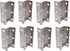QCAA Three Fold Shutter Hinge, Half Surface for Shutter, Cabinet, Furniture, 2-1/2"