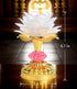 Omeet Colorful LED Lotus Buddhist Lamp, Gradient Buddha Light for Worship, Prayer and Display, Low Power Consumption