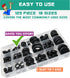 Rubber Grommet 125 PC - 18 Sizes, Firewall Rubber Hole Plugs for Wiring, Automotive Grommet, Home Improvement