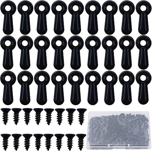 Picture Frame Turn Button Fasteners Set, 100 Pieces Hardware Clips with 100 Screws for Craft, Hanging Photos