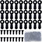 Picture Frame Turn Button Fasteners Set, 100 Pieces Hardware Clips with 100 Screws for Craft, Hanging Photos
