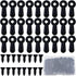 Picture Frame Turn Button Fasteners Set, 100 Pieces Hardware Clips with 100 Screws for Craft, Hanging Photos