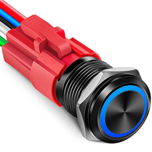 SARDVISA 16mm Latching Push Button Switch, 12V DC On Off Power Button