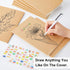 feela 8 Pack Unlined Kraft Paper Notebooks, A5, 60 Pages, Small Sketchbook for Drawing and Writing