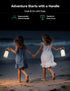 4000mAh 4-Level Dimmable Tubicen Outdoor Table Lamp Waterproof Portable Camping Lantern Brass Battery Rechargeable Lamp