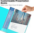 Dunwell 48-Pocket Presentation Binder, 8.5x11 Portfolio with Plastic Sleeves for Documents, Photos, Kids Artwork (Aqua)