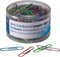OIC 97212 Giant Translucent Vinyl Paper Clip, Blue, Red, Green, Silver, Purple, 200 per Pack