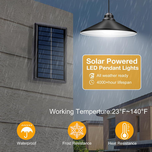 3 3 pearlstar Solar Shed Light Brightness Modes & Timing Modes Hanging Lights Solar Pendant Lights Waterproof Outdoor