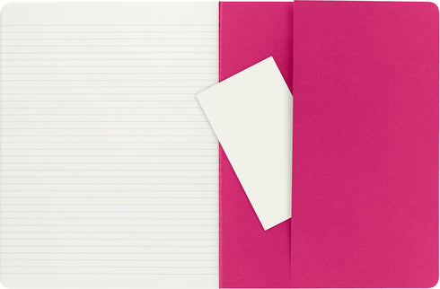 Moleskine Cahier Journal, Soft Cover, XL (7.5" x 9.5"), Ruled/Lined, Kinetic Pink, 120 Pages (Set of 3)
