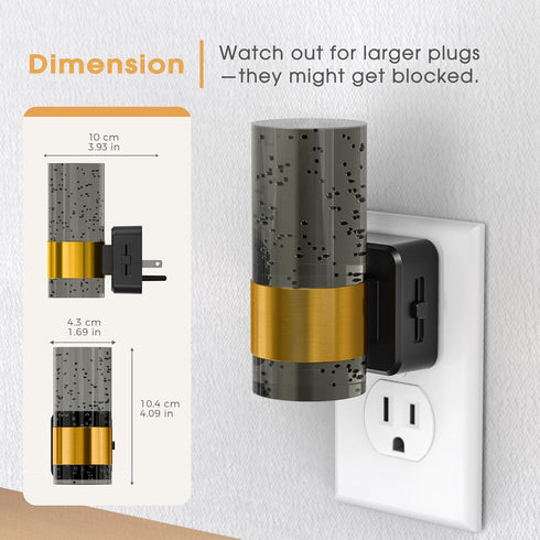 2 Pack Dimmable 0-100 3000K Briignite Night Light, Night Lights Plug into Wall, LED Night Light with LM Adjustable