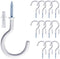 12 Pcs Heavy Duty Ceiling Hooks for Hanging Plants, 2.9 inches White Vinyl Coated Screw in Plant Hooks for Indoor
