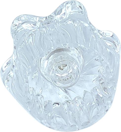 1 Piece Bathtub and Shower Petal Faucet Knob Replacement Trim Kit with 3 Piece Button Set, Clear Acrylic