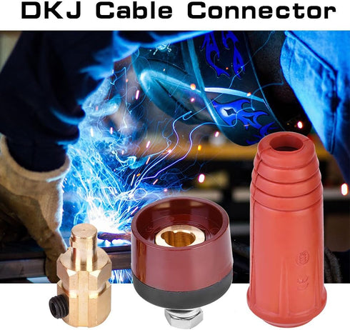 DKJ Series Welding Cable Joint Quick Connector, Male Plug and Panel Socket Adapter