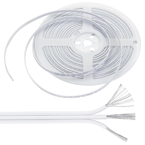 RGBZONE 32.8FT/10M 18AWG 3-Pin Wire, Tinned Copper Stranded Insulated Low Voltage Cable for LED Lights