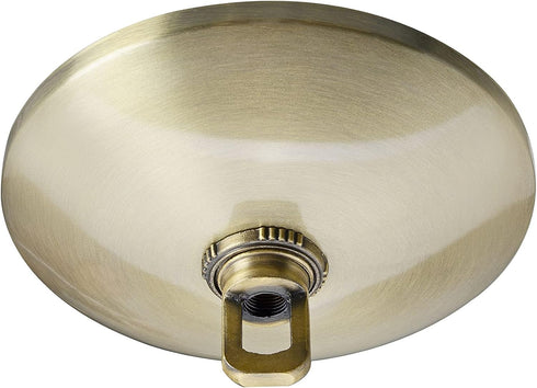 Aspen Creative 21511-31, 5" 1" Contemporary Chandelier & Light Fixture Canopy Kit w/Collar Loop, Antique Brass