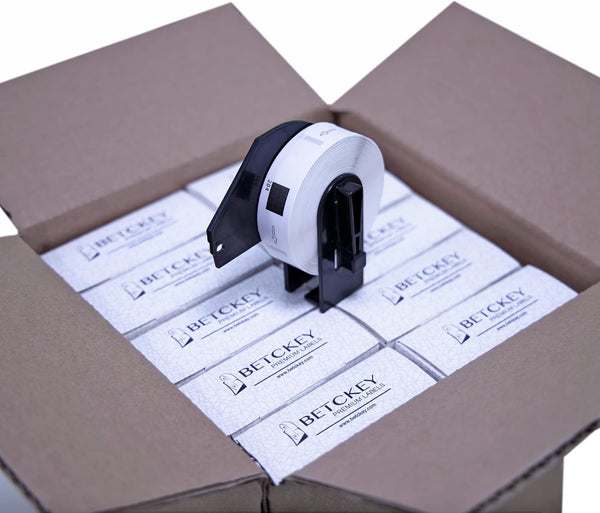 BETCKEY Compatible Multipurpose Labels, Replacement for Brother DK-1204 (2/3" x 2-1/8") for Brother QL Printers