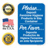 12x18 Inches, 55 Please Deposit Feminine Hygiene Products in This Container Bilingual Sign, mil Thick HDPS (high