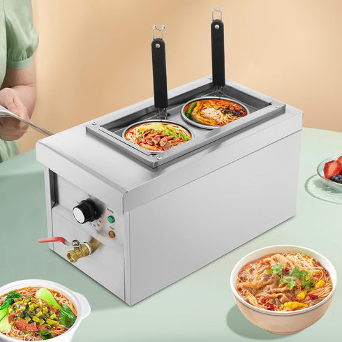 Dodoam 2 Commercial 2500W 122-230F, 110V Electric Noodles Pasta Boiler, Holes Pasta Cooker, Hot Pot & Soup Cooker